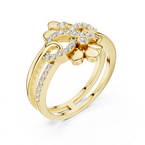 Anillo de Compromiso de Oro Blanco de 14K con Diamante Cultivado en Laboratorio, Chapado en Oro de Lujo, para Mujer |   Regalo de Compromiso y Boda - Product Image 5