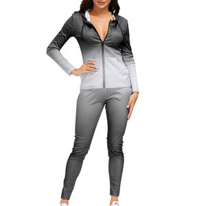 Ensemble de survêtement d'hiver décontracté pour femme en chenille brodée avec logo imprimé numériquement, 100 % coton, séchage rapide, respirant, grandes tailles - Product Image 4