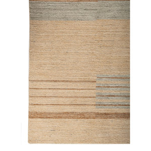 Alfombra de Lana Tesoro Gold Tejida a Mano, Alfombra Rectangular de Viscosa de 10 mm con Rayas, Diseño AUBUSSON para Uso en el Hogar y el Pasillo -Hwl-502 - Product Image 4
