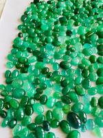 Émeraude verte naturelle du Zambie, certifiée IGI, taille cabochon, formes et tailles variées, pour la fabrication de bijoux, lot en vrac, sans traitements
