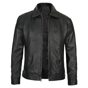 OEM Service Top Selling Customized Men's Black Leather <b>Jacket</b> High Quality Low MOQ Custom-Size Winter <b>Heated</b> Leather <b>Jackets</b> - Product Image 1