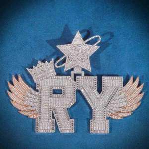 Colgante de plata estilo Hip Hop S925 para hombre, diseño de nombre personalizado en plata de ley, joyería helada para moda audaz - Product Image 2