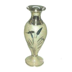 Vase à fleurs en laiton de haute qualité avec gravure vert et or fini pour la décoration de la maison Vase à fleurs de décoration de Table - Product Image 6