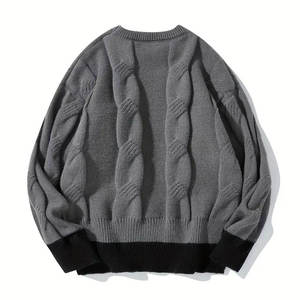 Design personnalisé Logo Nouveau Élégant Hiver Décontracté Respirant Anti-Rides Avant Pull Tricoté Extérieur pour Hommes - Product Image 2