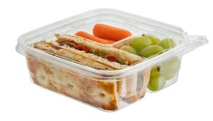 Contenedores de comida cuadrados desechables de 3 compartimentos de excelente calidad SC6B3 Snack Box saludable y reciclable-para envasado de alimentos con fideos - Product Image 2