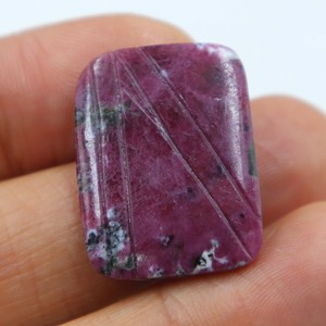 Pierre précieuse cabochon en rubis rouge naturel sculpté, pierre lisse sculptée à la main, fournisseur en gros de pierres pour bijoux - Product Image 3