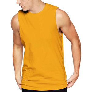 Camiseta Deportiva sin Mangas de Algodón Transpirable de Alta Calidad para Hombre, Chaleco Deportivo de Poliéster Tejido, Camiseta sin Mangas para Entrenamiento - Product Image 1