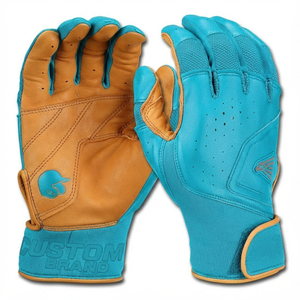 Gants de frappe de baseball personnalisés avec logo, vente en gros, paume en cuir, motif hexagonal, absorption des chocs supérieure, gants de frappe de softball - Product Image 2