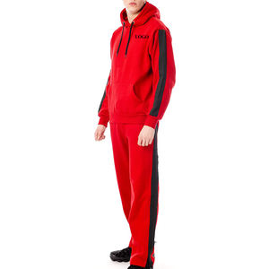Ensemble survêtement rayé pour homme avec manches longues, col à capuche, survêtement décontracté, streetwear, haute qualité, personnalisé - Product Image 3
