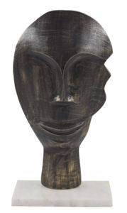 Sculpture décorative verticale en aluminium doré moderne et élégante, visage pleurant mobile, artisanat en métal pour table, anniversaire - Product Image 5