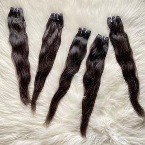 Vente en gros 100% paquets de cheveux vierges alignés avec cuticules droites non transformées couleur naturelle lâche vague profonde vietnamien indien brut - Product Image 1