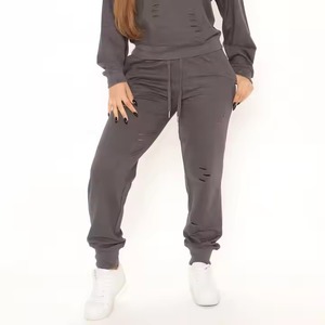 Conjunto Deportivo Casual de Maternidad para Mujer, Diseño Sólido y Desgastado, Material Suave y Grueso, Tendencia de Moda 2025 - Product Image 6