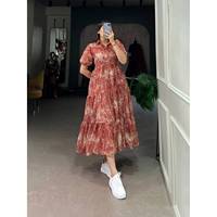 Robe Longue en Soie Tabby à Col pour Femme, Coupe Évasée Personnalisable, Idéale pour l'Été, les Occasions Formelles, l'Église ou le Bureau, Disponible en Grandes Tailles
