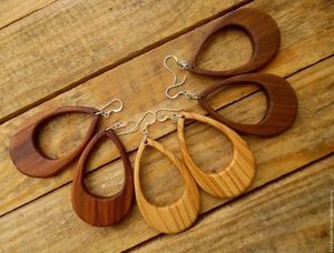 Pendientes de madera con forma de gato de nuevo diseño, pendientes de aro de resina personalizados para mujer, pendientes geométricos de resina de madera, ARTESANÍA ESTRELLA INDIA - Product Image 2