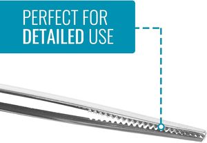 Pinzas quirúrgicas de 5,5 pulgadas y fórceps de vendaje Instrumentos médicos de precisión de acero inoxidable dentado CE OEM por Debonairii - Product Image 5