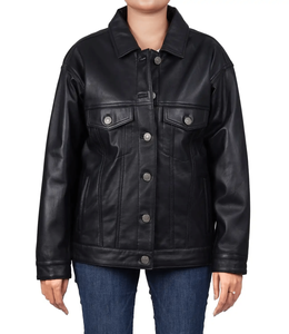 Veste universitaire courte de qualité supérieure en gros manteau d'hiver en cuir respirant de grande taille en coton tissé - Product Image 6