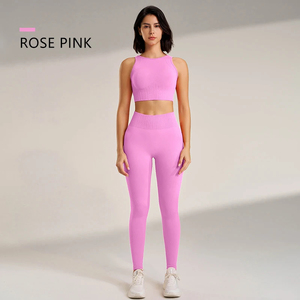 OEM Ensemble de yoga deux pièces de haute qualité pour femmes avec logo personnalisé Équipement de fitness respirant à motif imprimé de grande taille Offre Spéciale - Product Image 3