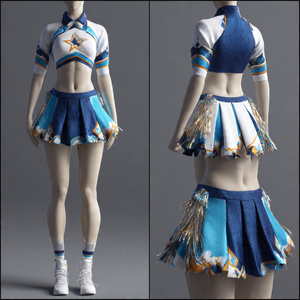 Uniforme Deportivo Estampado para Mujer, Jersey de Animadora de Manga Larga, Falda Deportiva para Baile - Product Image 4