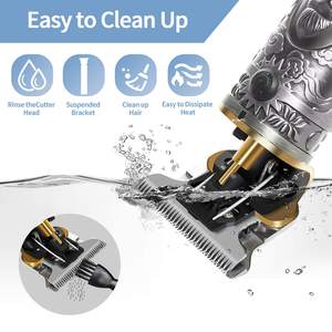 Cortadora de Pelo Profesional Recargable Inalámbrica para Hombres, Recortadora de Precisión con Cuchilla en T de Cero Espacio, Batería para Barberos RV - Product Image 1