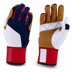 Gants de frappeurs unisexes pour adultes, rouge, blanc, bleu, marron, en polyester/coton tissé, fermeture auto-agrippante, durables et légers, pour l'entraînement - Product Image 4
