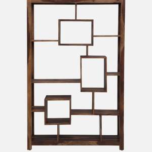 Watkins Contemporary Sheesham Wood <b>Bookshelf</b> with <b>Rustic</b> Teak Finish for Living Room Decor - Product Image 4