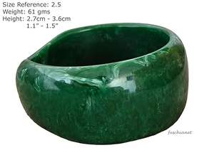 ชุดกำไลข้อมือเรซิ่นแก้วทอมือ UnfoldSelf กันน้ำ สีน้ำตาล/เขียว แฟชั่นโดดเด่นสำหรับงานแต่งงาน สำหรับผู้หญิง/เด็กผู้หญิง - Product Image 1