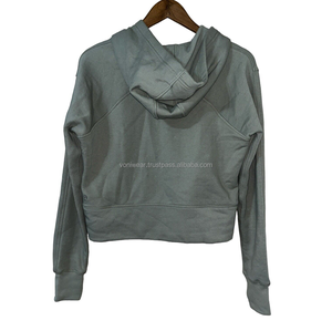 Public Rec Cropped Pullover Sudadera con capucha Athleisure Diseño personalizado Nueva Sudadera con capucha recortada de alta calidad para mujer - Product Image 4