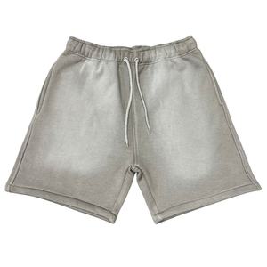 Short taille moyenne High Street pour hommes, délavé à l'acide, avec logo personnalisé, vêtements de ville décontractés, vente en gros de vêtements écologiques à motif vieilli bon marché - Product Image 6