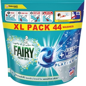 Proveedor al por mayor de Fairy Platinum+ Non Bio Stain Removal Laundry Pods, 44 lavados - Product Image 1
