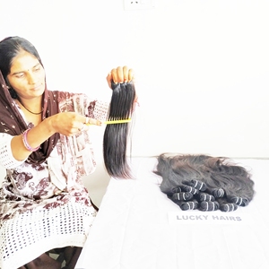 Indien 100% Vierge Cuticule Aligné Non Transformé Droite Vague Naturelle Bundle Meilleure Qualité Extensions de Cheveux Humains Bruts En Gros - Product Image 4