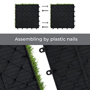 Top vente GWV-6335 PE carreaux de gazon artificiel de haute qualité pour l'aménagement paysager et terrasse pour cour/cour/sol/décoration de toit - Product Image 5