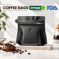 Sacs à café en aluminium imprimés sur mesure de différentes formes, 8 oz, 12 oz, 250 g, 500 g, 1 kg, avec valve et fermeture éclair