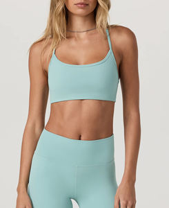 Soutien-gorge de sport de haute qualité avec soutien moyen Vêtements actifs respirants pour Gym Yoga & Running Front Logo Print Caractéristiques réglables - Product Image 6