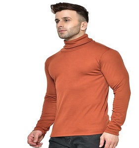 Suéter de cuello largo con logotipo de diseño personalizable de Color cómodo de alta calidad Moda/Moda de invierno Tallas grandes Mangas largas estirables - Product Image 1