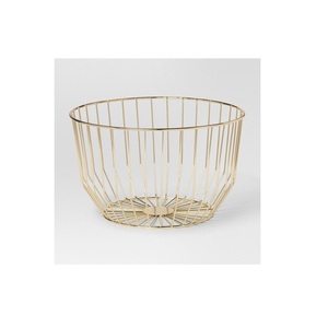 ตะกร้าเก็บผลไม้โลหะสีทองทำด้วยมือมีหลายขนาดพร้อมใช้งานบนโต๊ะอาหารและเครื่องใช้ในร่มดีไซน์ใหม่ตลาด - Product Image 1