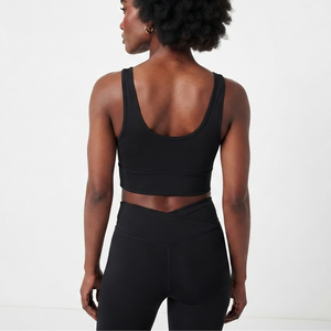 Soutien-gorge de sport OEM haut de gamme respirant à séchage rapide en tissu noir pour femme, idéal pour l'entraînement, la gym et le fitness 2026 - Product Image 2