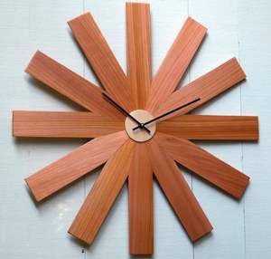 OPTION CUSTOMIZED WOODEN WALL <b>CLOCK</b> FOR ELEGANT HOME DECOR MODERN Bamboo Body with Natural Rosh for Wedding Occasions - Product Image 3