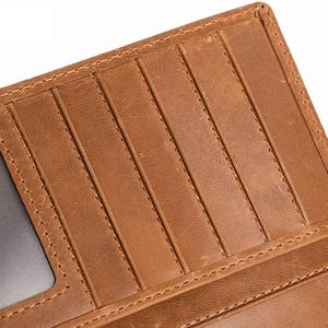 High Quality Money & Credit Cards Holder <b>Long</b> Full Grain Man Cowhide Real Leather <b>Mens</b> <b>Wallet</b> Customized Foolable Cardholder - Product Image 4