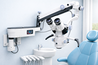 Microscope dentaire biologique ROM-6 pour chirurgie maxillo-faciale et endodontie, grossissement zoom 3/5 étapes, éclairage coaxial