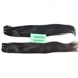 Extensions de Cheveux Indiens Vierges Ondulés Naturels de 30 Pouces Faisceaux de Machine à Double Trame Tissage Droit de Cheveux Humains Naturels - Product Image 1