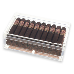 Étui à cigares en acrylique Artfulcosmos 5x5x3cm, boîte humidor transparente pour le rangement et la présentation des cigares - Product Image 1