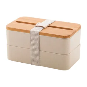 Boîte à lunch en bambou personnalisée Laksa pour fournitures de bureau - Product Image 1
