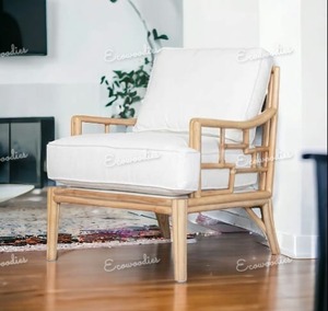 Silla de bambú de madera Premium para dormitorio, sala de estar, restaurante, balcón, jardín, sillones bajos para adultos - Product Image 3