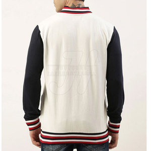 Chaqueta con letras ajustada hecha a medida de alta calidad para hombre, chaqueta con cuello levantado de lona transpirable, recién llegado, chaquetas con letras al por mayor - Product Image 2