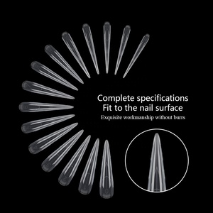 ปลายเล็บสองรูปแบบสำหรับการต่อเล็บเล็บเล็บปลอมแบบมืออาชีพขนาด XXXL - Product Image 3