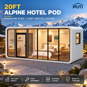 Cabina Modulare Apple Cabin da 20 piedi ad Alto Traffico con Vetro Panoramico, Spazio Commerciale per Lavanderie a Gettoni e Self-Service - Product Image 1