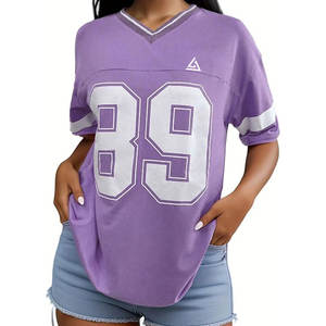 Services OEM Dernier Style Surdimensionné Football Américain Maillot Haute Qualité Conception Personnalisée Court Respirant Séchage Rapide Unisexe Adulte - Product Image 1