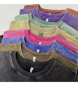 Ropa para hombre, camiseta de gran tamaño, camiseta de lavado ácido en blanco de algodón de peso pesado, camiseta vintage con gráfico personalizado para hombres, envío DDP - Product Image 3