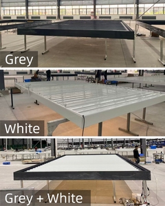 Pergola bioclimatique motorisée à lames orientables, pavillon en aluminium, <span class=keywords><strong>abri</strong></span> <span class=keywords><strong>de</strong></span> <span class=keywords><strong>jardin</strong></span>, couverture <span class=keywords><strong>de</strong></span> terrasse avec télécommande et éclairage LED - Product Image 3