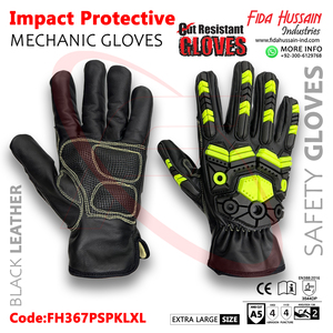 Gants de mécanicien personnalisés de protection contre les chocs de qualité supérieure pour un usage quotidien 2024 gants de mécanicien en gros gants en cuir du Pakistan - Product Image 4